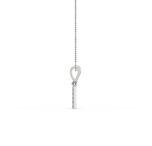 M Alphabet Diamond Pendant