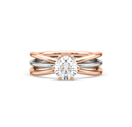 Jasmine Two-Tone Solitaire Ring