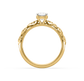 Serena Leaf Solitaire Ring