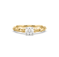 Serena Leaf Solitaire Ring
