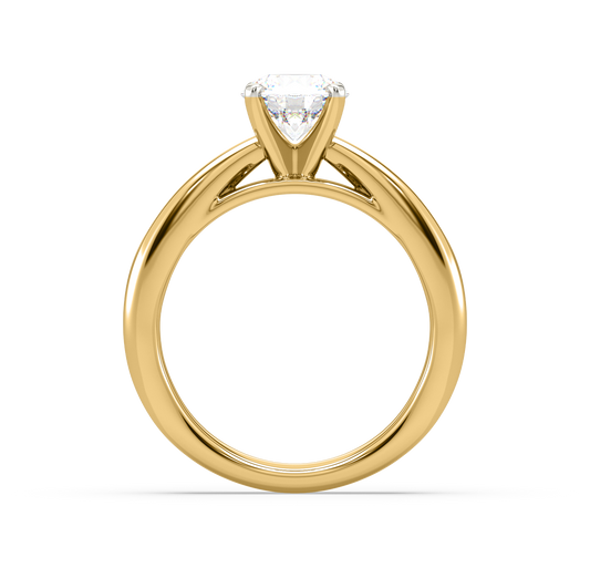 Julia Cross-over Solitaire Ring