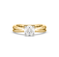 Julia Cross-over Solitaire Ring