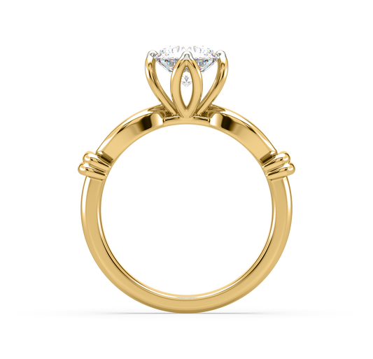 Melody Clover Solitaire Ring