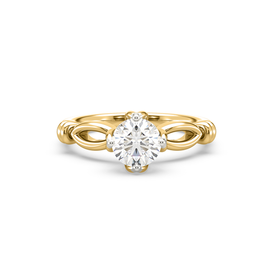Melody Clover Solitaire Ring