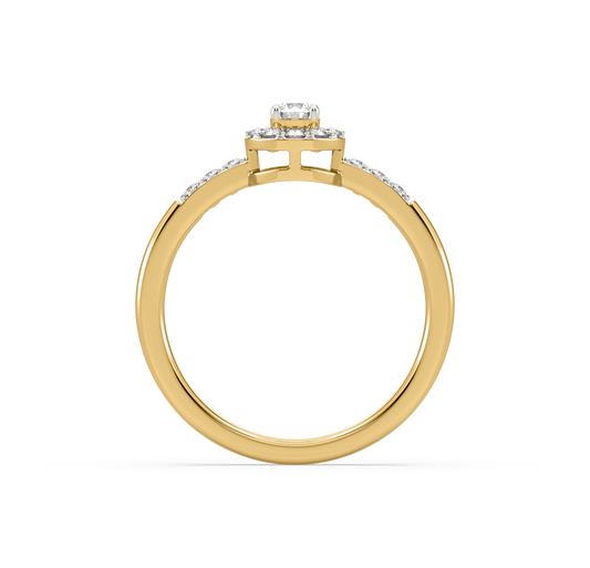 Cindy Halo Diamond Ring