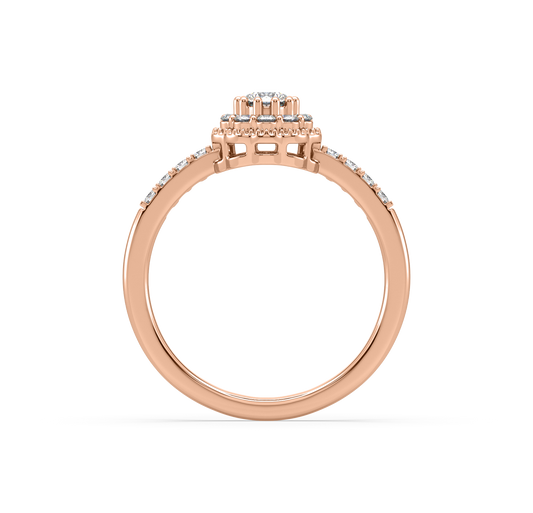 Azalea Floral Halo Ring