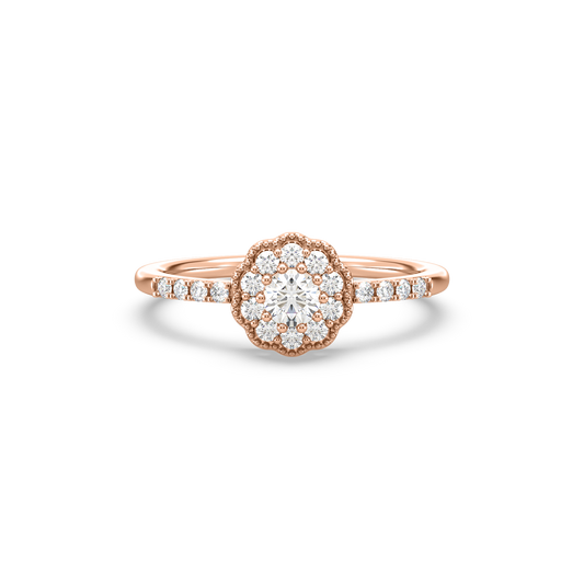 Azalea Floral Halo Ring