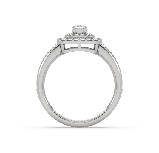 Emilia Double Cushion Halo Ring