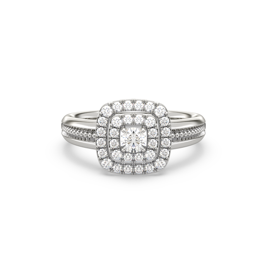 Emilia Double Cushion Halo Ring