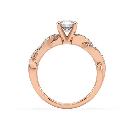 Nyla Twisted Solitaire Diamond Ring