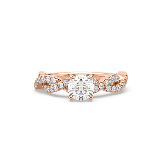 Nyla Twisted Solitaire Diamond Ring