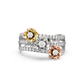 Ivy 3-Line Flower Diamond Ring