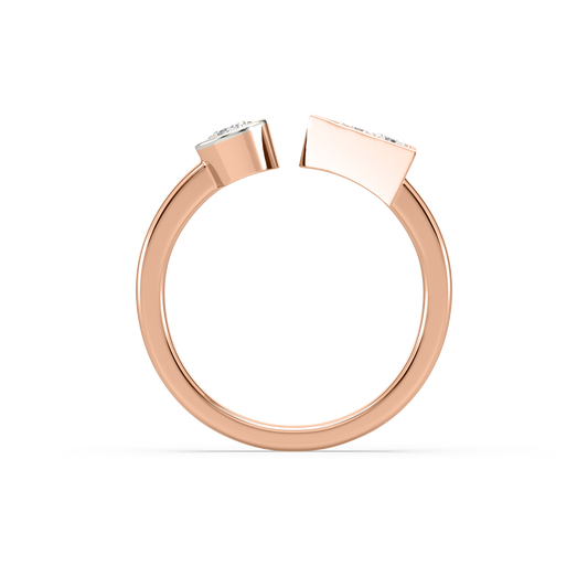 Lydia Open-Arrow Stackable Diamond Ring