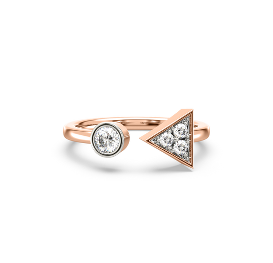 Lydia Open-Arrow Stackable Diamond Ring