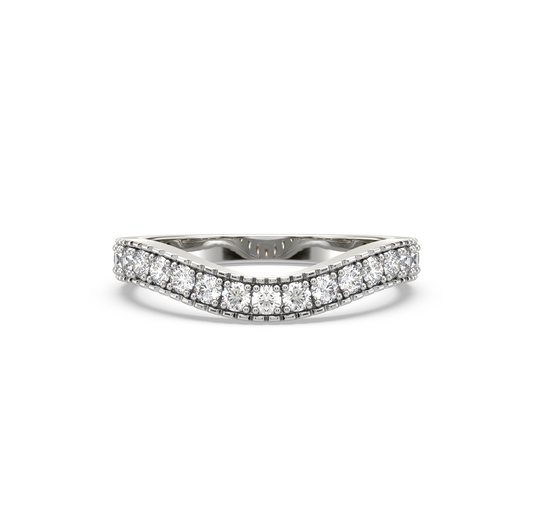 Lily Wave Stackable Diamond Ring