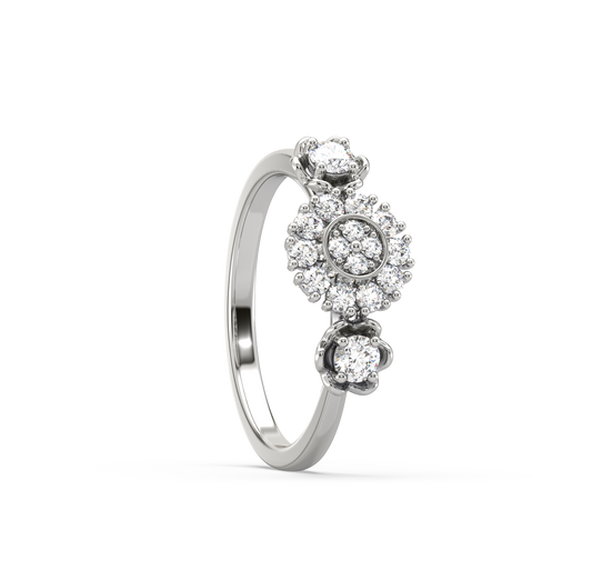 Avah 3 Flower Diamond Ring