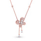 Dangling Butterfly Diamond Necklace