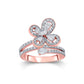 Pear Shaped Butterfly Diamond Ring