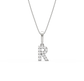 R Diamond Alphabet Pendant