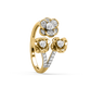 Elena Floral Diamond Open Ring