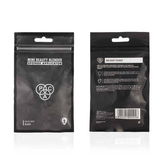 PAC Cosmetics Mini Sponge Set (Water Drop) (Black) (2 Pc)