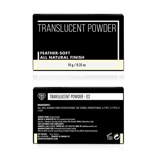 PAC Cosmetics Translucent Powder #Size_10 gm+#Color_02