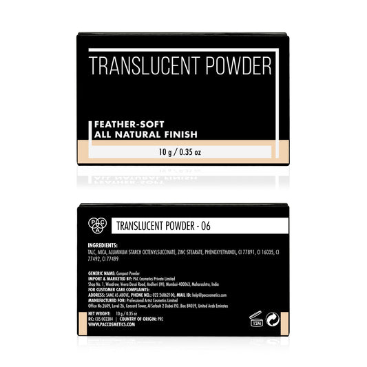 PAC Cosmetics Translucent Powder #Size_10 gm+#Color_06