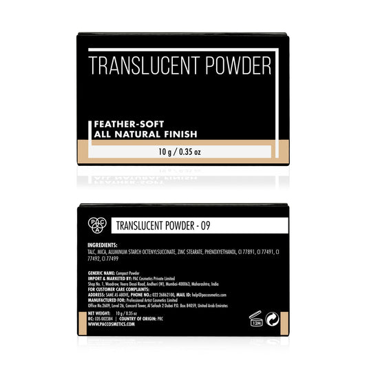 PAC Cosmetics Translucent Powder #Size_10 gm+#Color_09