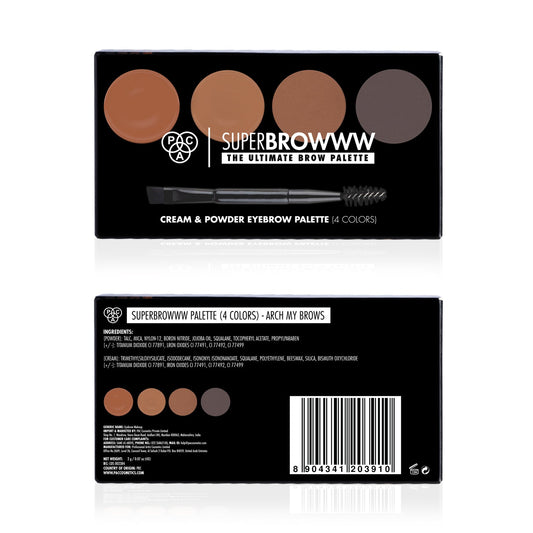 PAC Cosmetics SuperBrowww Palette X4 (2 gm) #Color_Arch My Brows