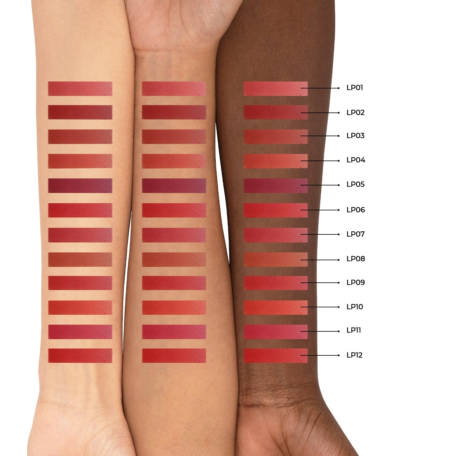 PAC Cosmetics Pro Lipstick Palette X12 (2.8 gm)