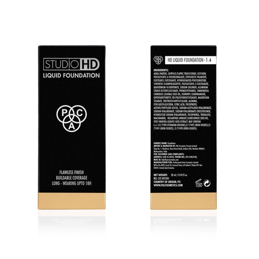 PAC Cosmetics Studio HD Liquid Foundation (28 ml) #Color_1.4