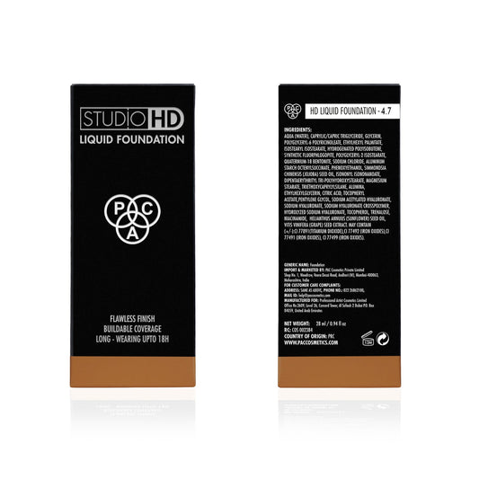 PAC Cosmetics Studio HD Liquid Foundation (28 ml) #Color_4.7