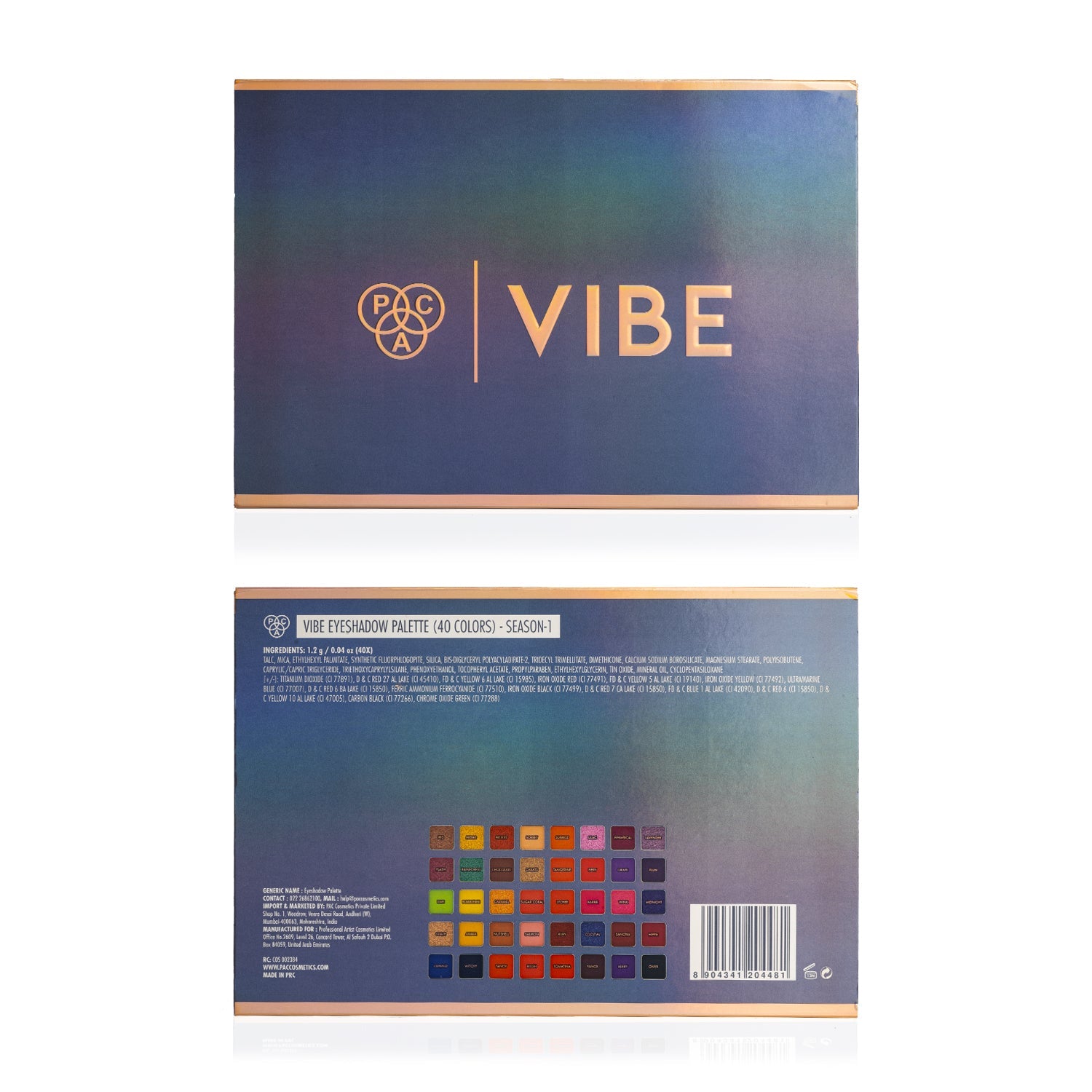 PAC Cosmetics VIBE Shadow X40 (1.2 gm) - Season 1