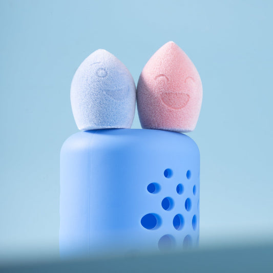 PAC Cosmetics Nano Bounce (Water Drop Cut, Olive Cut) (Blue, Pink) (2 Pcs)