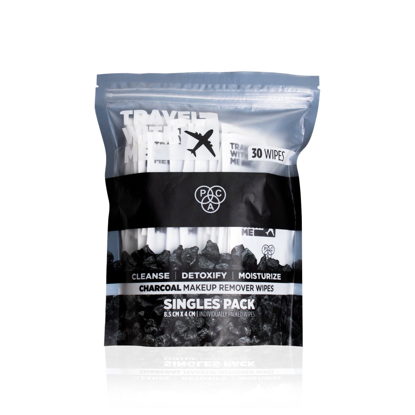 PAC Cosmetics Travel With Me Charcoal Wipes (Singles) (30 N)